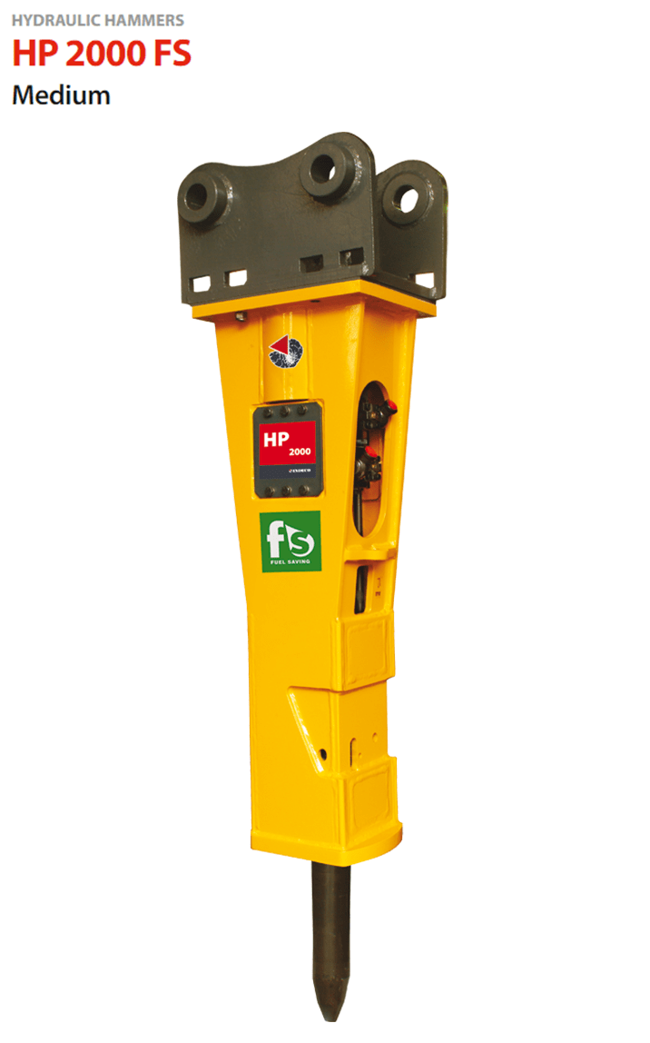 INDECO HP2000 — Martillo hidráulico en operación